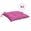 vidaXL Cojines de silla de jard&iacute;n 2 uds tela Oxford rosa 50x50x7 cm