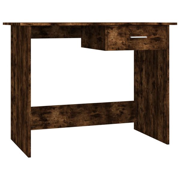 vidaXL Escritorio madera contrachapada roble ahumado 100x50x76 cm