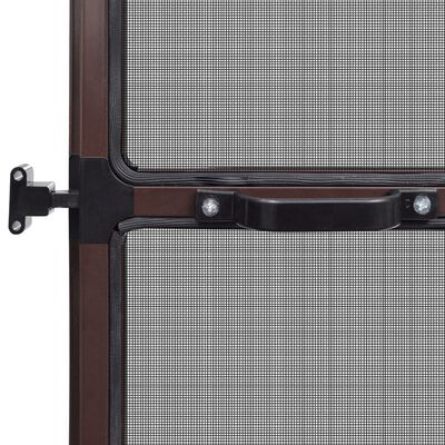 vidaXL Mosquitera con bisagras para puertas marrón 120x240 cm