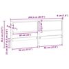 vidaXL Cabecero Otro Marrón 200 cm Madera maciza de pino