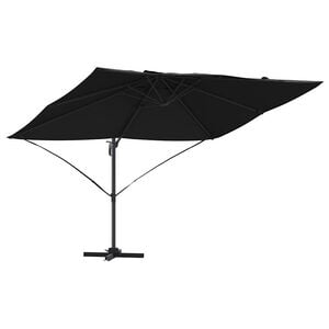 vidaXL Sombrilla 351 x 250 x 260 cm Poli&eacute;ster y Aluminio Negro