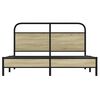 vidaXL Estructura de cama sin colch&oacute;n 160x200 cm madera roble Sonoma