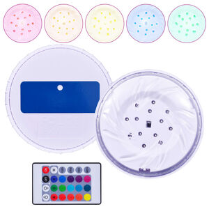 vidaXL L&aacute;mpara LED sumergible flotante piscina con mando multicolor