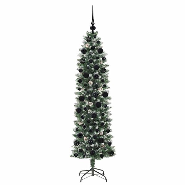 vidaXL &Aacute;rbol Navide&ntilde;o Artificial Delgado con 300 LED Verde y 180 cm