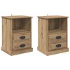 vidaXL Armario de Noche 2 pcs Roble artesanal 36 x 43 x 60 cm