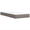 vidaXL Cama box spring con colch&oacute;n tela gris taupe 80x200 cm