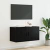 vidaXL Mueble para TV montado en la pared Roble negro