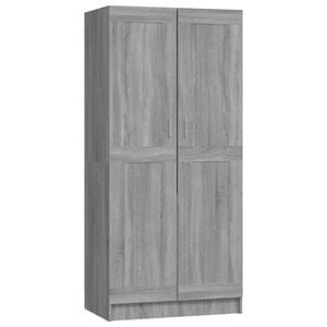 vidaXL Armario de madera contrachapada gris Sonoma 82,5x51,5x180 cm