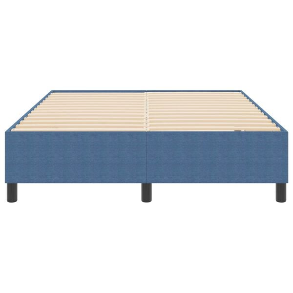 vidaXL Cama de plataforma Azul 160 x 200 cm tela