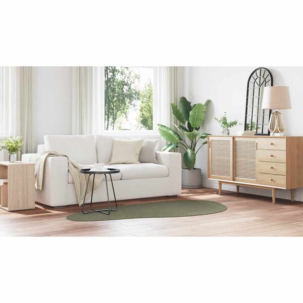 vidaXL Alfombra HUARTE Verde bosque 100 x 200 cm Poliéster