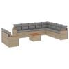 vidaXL Set de sof&aacute;s de jard&iacute;n 11pzas con cojines rat&aacute;n sint&eacute;tico beige