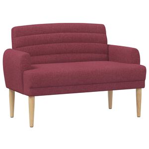 vidaXL Sof&aacute; amoroso con botones acolchados Rojo vino 116 x 67 x 80 cm