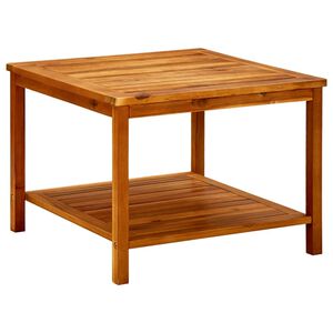 vidaXL Mesa de centro de madera maciza de acacia 60x60x45 cm