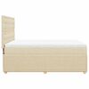 vidaXL Cama box spring con colch&oacute;n tela color crema 140x190 cm