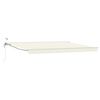 vidaXL Toldo Retr&aacute;ctil El&eacute;ctrico Crema y Blanco 4,5 x 3,5 m