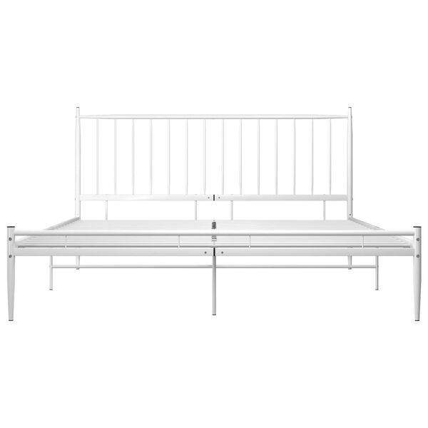vidaXL Estructura de cama sin colch&oacute;n metal blanco 200x200 cm