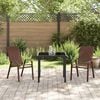 vidaXL Conjunto de Comedor de Jard&iacute;n 3 pcs Marr&oacute;n y Negro