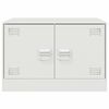 vidaXL Mesa de centro acero blanco 67x50x44 cm