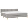 vidaXL Cama box spring con colch&oacute;n tela gris claro 160x200 cm