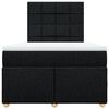 vidaXL Cama box spring con colch&oacute;n tela negro 120x190 cm