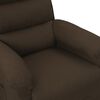 vidaXL Sillón reclinable de tela marrón oscuro