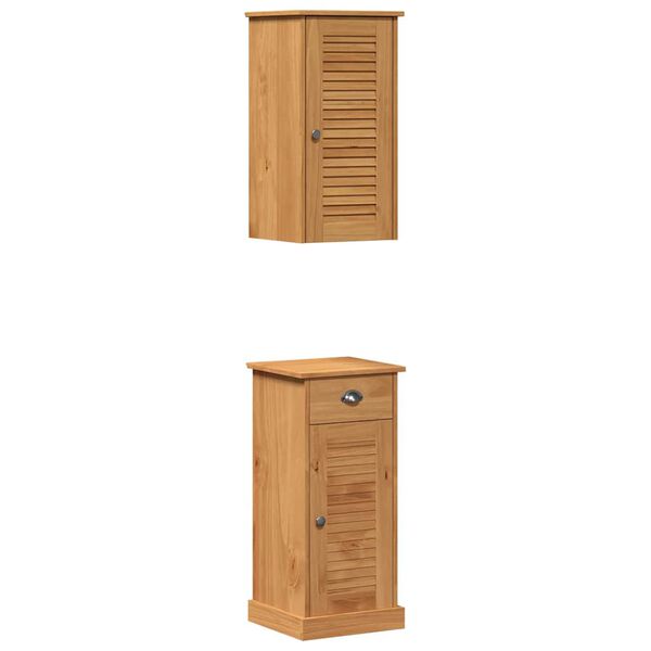 vidaXL Juego de muebles de ba&ntilde;o VIGO 2 pcs Marr&oacute;n y miel marr&oacute;n