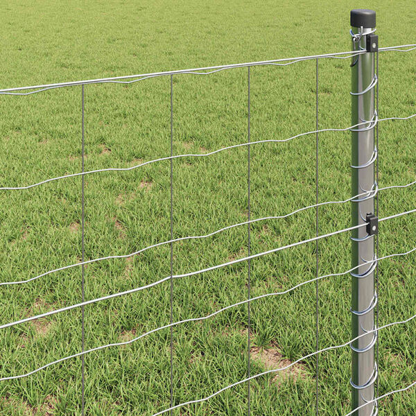 vidaXL Cerca Euro Plateado 0.4 x 10 m