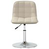 vidaXL Sillas de comedor giratorias 2 unidades tela color crema