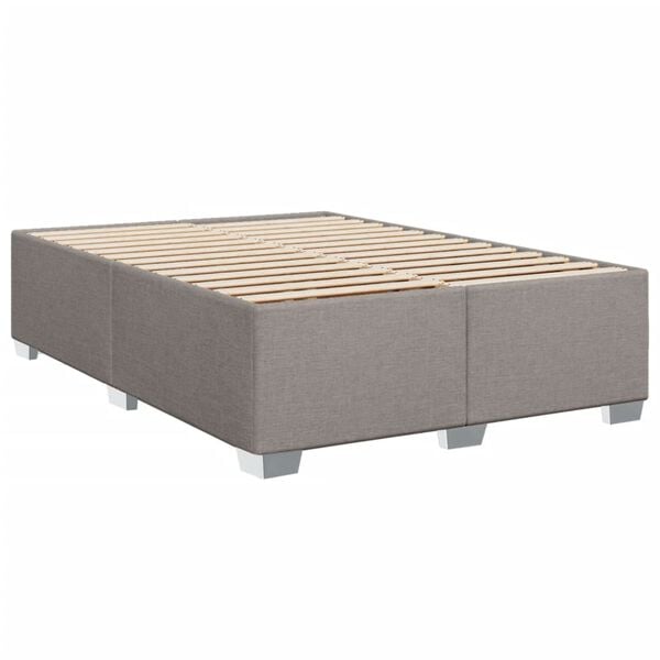 vidaXL Cama sin colch&oacute;n tela gris taupe 140x200 cm