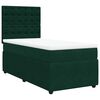 vidaXL Cama box spring con colch&oacute;n terciopelo verde oscuro 90x200 cm
