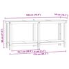 vidaXL Banco de trabajo Marr&oacute;n Cera 180 x 50 x 80 cm Pino macizo