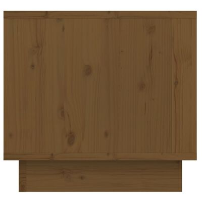 vidaXL Mesita de noche madera maciza de pino marrón miel 35x34x32 cm