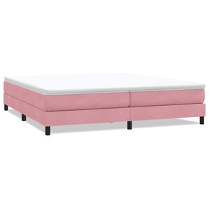 vidaXL Cama box spring sin colch&oacute;n rosa terciopelo 200x210 cm