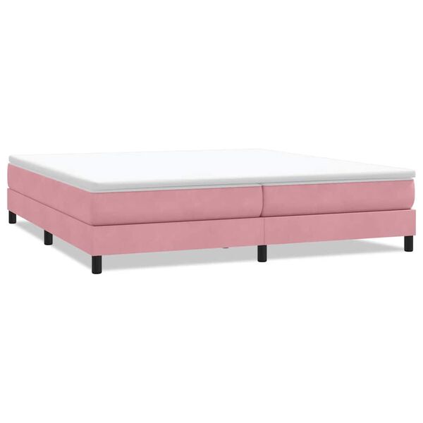 vidaXL Cama box spring sin colch&oacute;n rosa terciopelo 200x210 cm