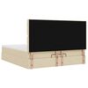 vidaXL Estructura de cama otomana con colch&oacute;n tela crema 180x200cm