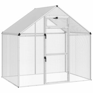 vidaXL Jaula para Aves Plateado 181,5 x 112 x 173,5 cm