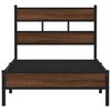 vidaXL Estructura de cama sin colch&oacute;n madera marr&oacute;n roble 90x190 cm