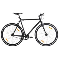 vidaXL Bicicleta de piñón fijo negro 700c 51 cm