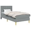 vidaXL Estructura de cama con colch&oacute;n Gris Claro 80 x 200 cm tela