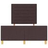 vidaXL Estructura de cama con cabecera Marr&oacute;n oscuro 120 x 200 cm tela