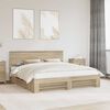 vidaXL Estructura de cama con cabecera Roble Sonoma 200 x 200 cm