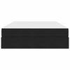 vidaXL Cama con almacenamiento y colch&oacute;n Negro 140 x 190 cm Terciopelo