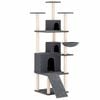 vidaXL Rascador para gatos con postes de sisal gris oscuro 175 cm