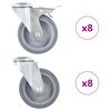 vidaXL Ruedas giratorias con agujero pasador 16 unidades 100 mm
