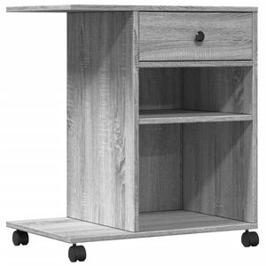 vidaXL Soporte para impresora con ruedas gris Sonoma 60x40x68,5 cm