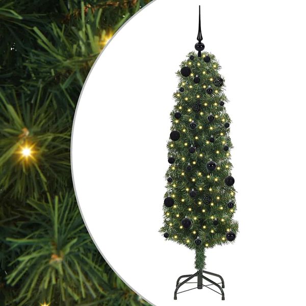 vidaXL Árbol de Navidad artificial Verde 150 cm PVC, Acero y Plástico