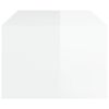 vidaXL Mesa de centro madera contrachapada blanco brillo 100x50,5x35cm