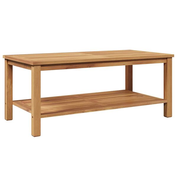 vidaXL Mesa de Caf&eacute; Marr&oacute;n 110 x 55 x 45 cm Madera de teca maciza