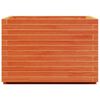 vidaXL Jardinera madera maciza de pino marrón cera 70x70x49,5 cm