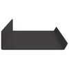 vidaXL Estante de pared con estante 2 pcs Negro 60 x 8,5 x 2,5 cm